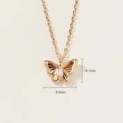 14K 18K Gold Sweet Butterfly Necklace