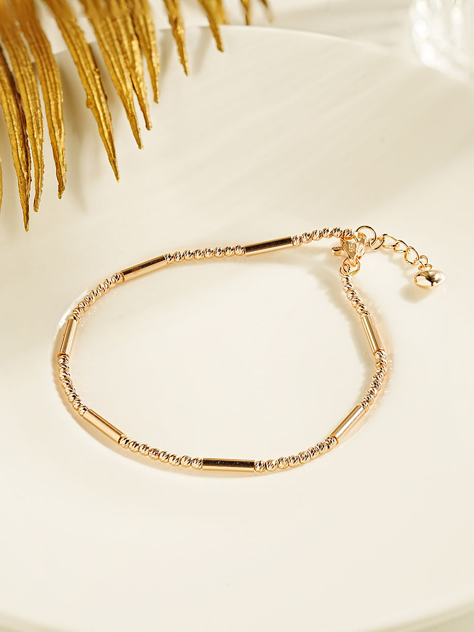 K18 Gold Cutting Ball Chain Bracelet