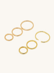 14K Gold Seamless Segment Clicker Cartilage Helix Hoop Earring 18G16G