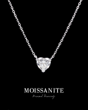 14K 18K Moissanite Glory Heart Necklace