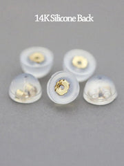 14K Gold Solid and Silicone earring backs