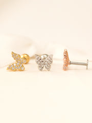 Bling Cubic Butterfly Cartilage earring