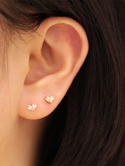 14K gold Mini Tear Drop Heart cartilage earring 20g