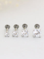 Round CZ Cartilage earring