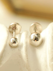 925 Silver 3mm / 4mm BALL externally threaded Labret piercing 20g