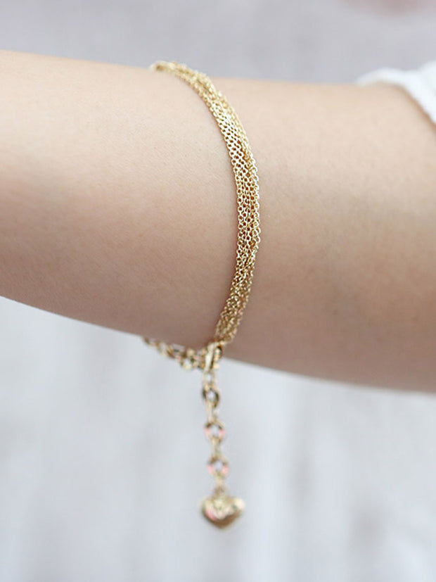 14K Gold Half Chain Bracelet