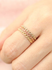 14K Gold Chain Ring