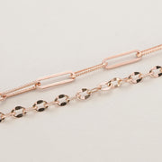 14K 18K Gold Whale Tale Clip Chain Anklet