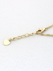 14K 18K gold Love Two Ring Necklace