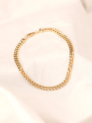 14K Gold Heart Chain Anklet Bracelet