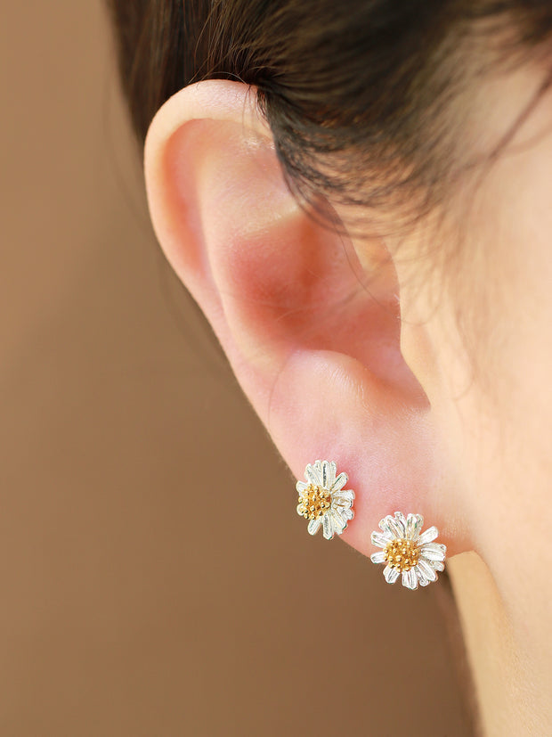 925 Silver Daisy Stud Earring