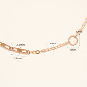 14K 18K Gold Simple Chandal Clip Chain Anklet