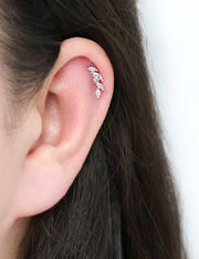 CZ Leaf Cartilage earring