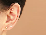 14K Gold Ball stud earring 3mm,4mm,5mm,6mm