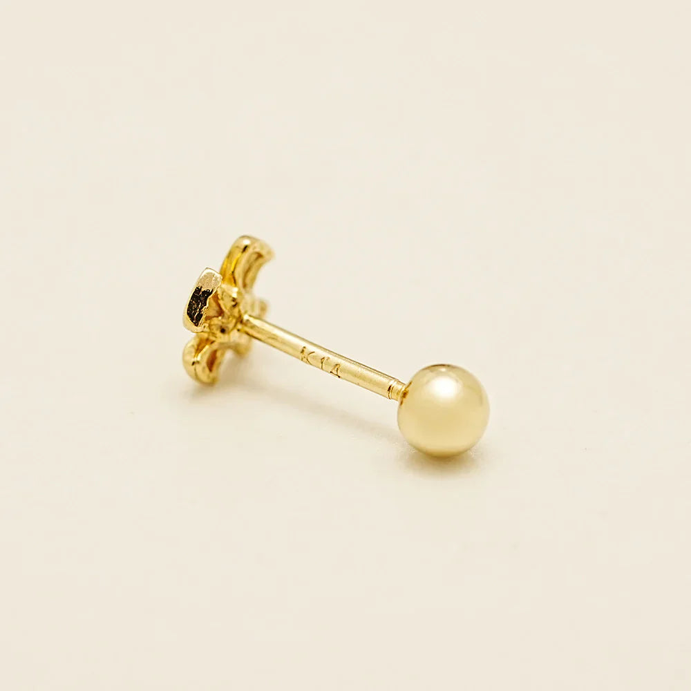 *14K / 18K Gold Barbell Earrings