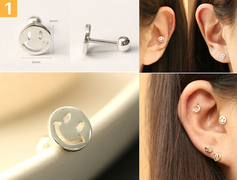 925 Silver Simple Daily cartilage earring 20g