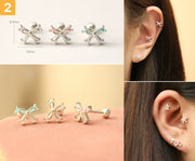 925 Silver Lovely cartilage earring 20g