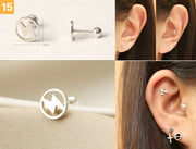 925 Silver Simple Daily cartilage earring 20g