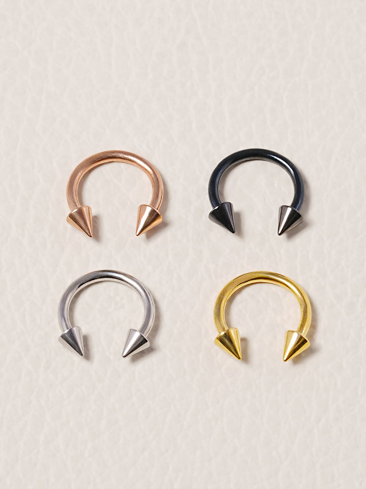 Circular Cone C-Shaped Surgical Steel Piercing 16G