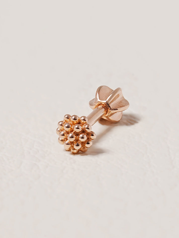 14K Solid Gold Cluster Cartilage Earring 18G16G