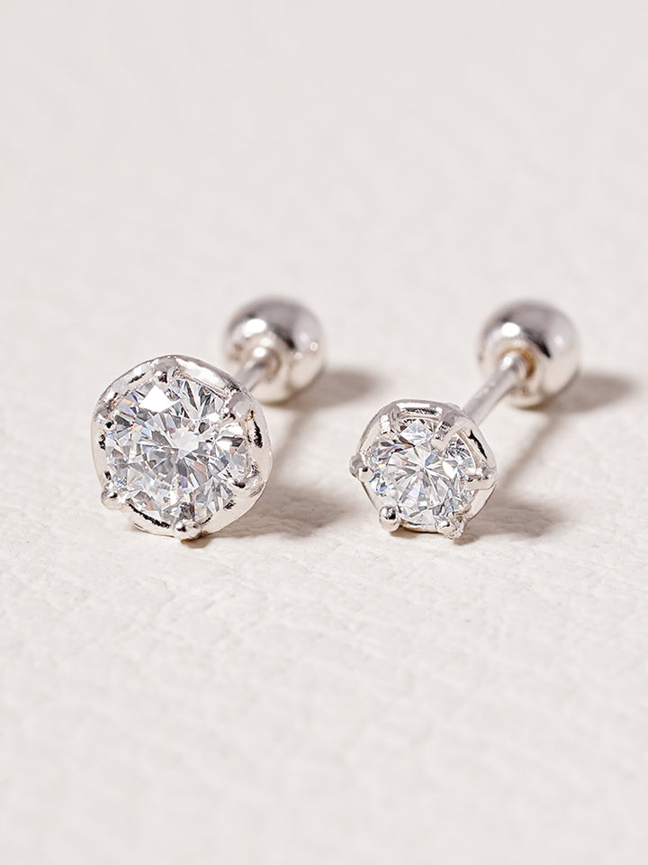 14K Solid Gold Lab Diamond Grace Cartilage Earring 20G18G16G