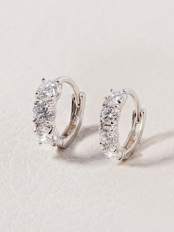 14K 18K Solid Gold Lab Diamond Mini Daily Cartilage Hoop Earring