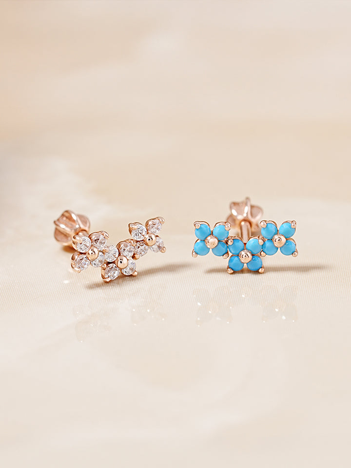 14K Gold Moment in Bloom Cartilage Earring 18G16G