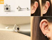 925 Silver Simple Daily cartilage earring 20g