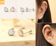 925 Silver Lovely cartilage earring 20g