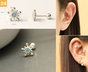 925 Silver Simple Daily cartilage earring 20g