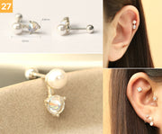 925 Silver Simple Daily cartilage earring 20g