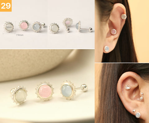 925 Silver Simple Daily cartilage earring 20g