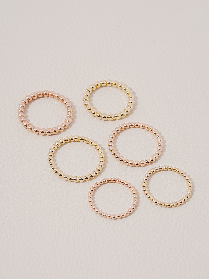 14K Solid Gold Layered Volume Bubble Ball Ring