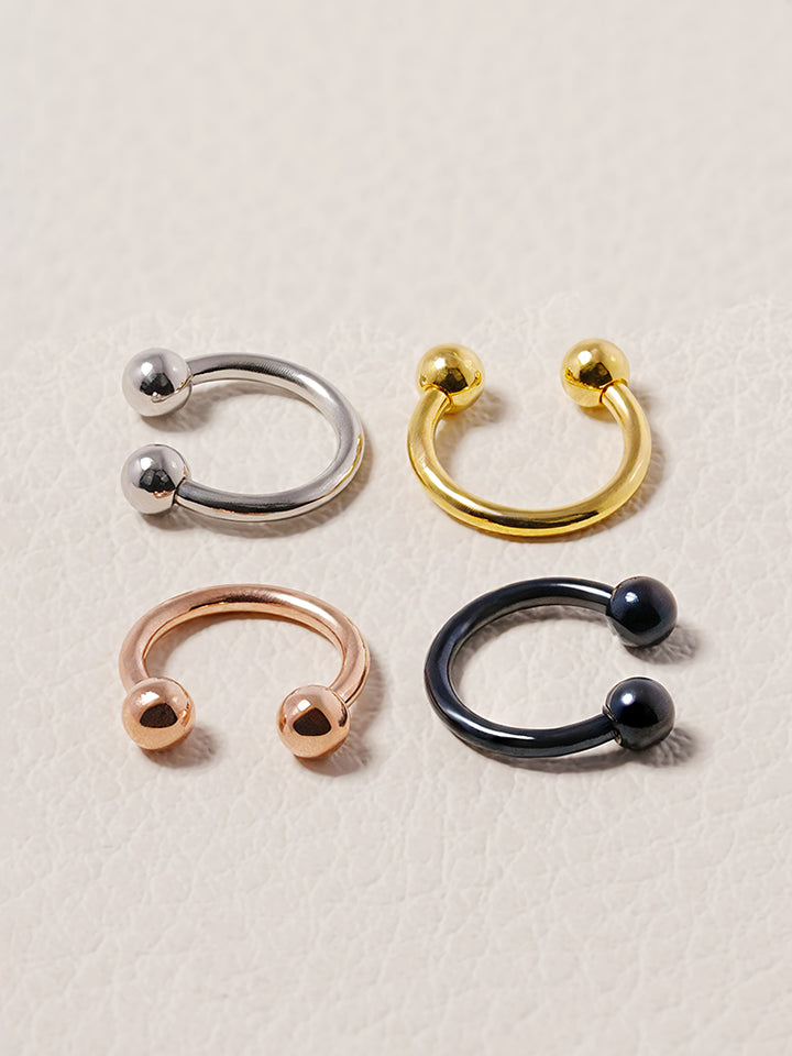 Circular Barbell C-Shaped Surgical Steel Piercing 16G