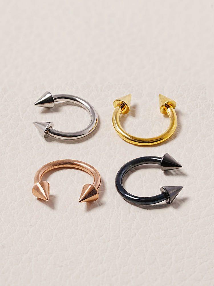 Circular Cone C-Shaped Surgical Steel Piercing 16G