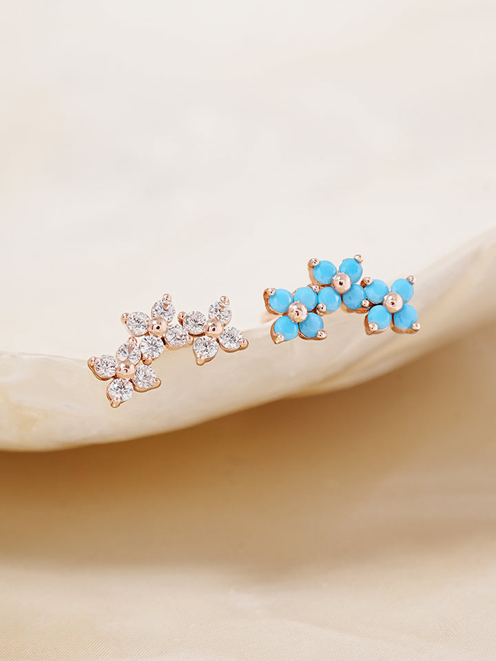 14K Gold Moment in Bloom Cartilage Earring 18G16G