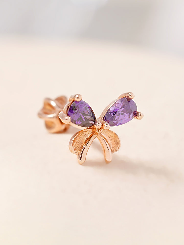 14K Gold Moonlight Ribbon Cartilage Earring 18G16G