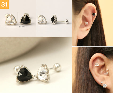 925 Silver Simple Daily cartilage earring 20g