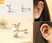 925 Silver Lovely cartilage earring 20g