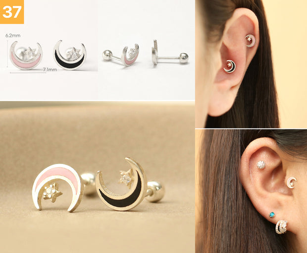 925 Silver Simple Daily cartilage earring 20g
