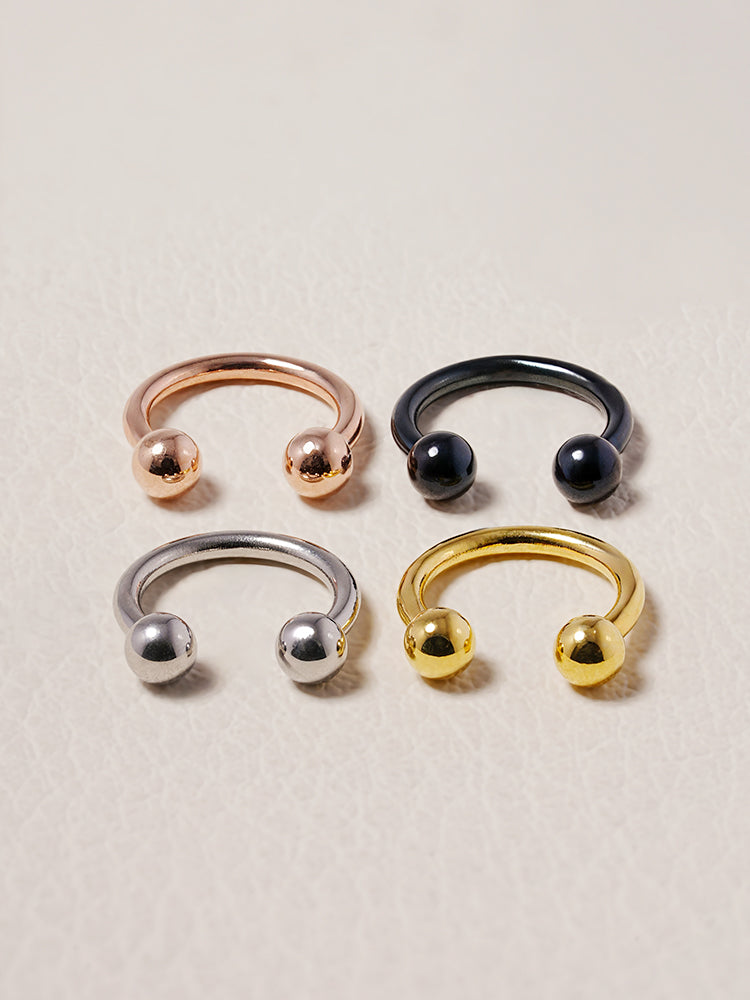 Circular Barbell C-Shaped Surgical Steel Piercing 16G