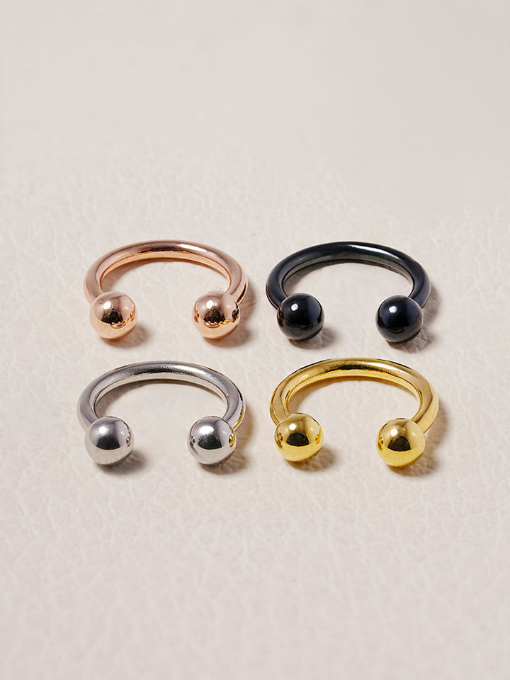 Circular Barbell C-Shaped Surgical Steel Piercing 16G