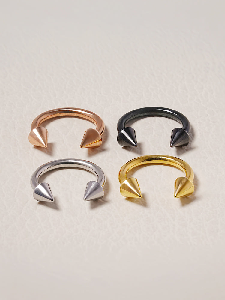 Circular Cone C-Shaped Surgical Steel Piercing 16G