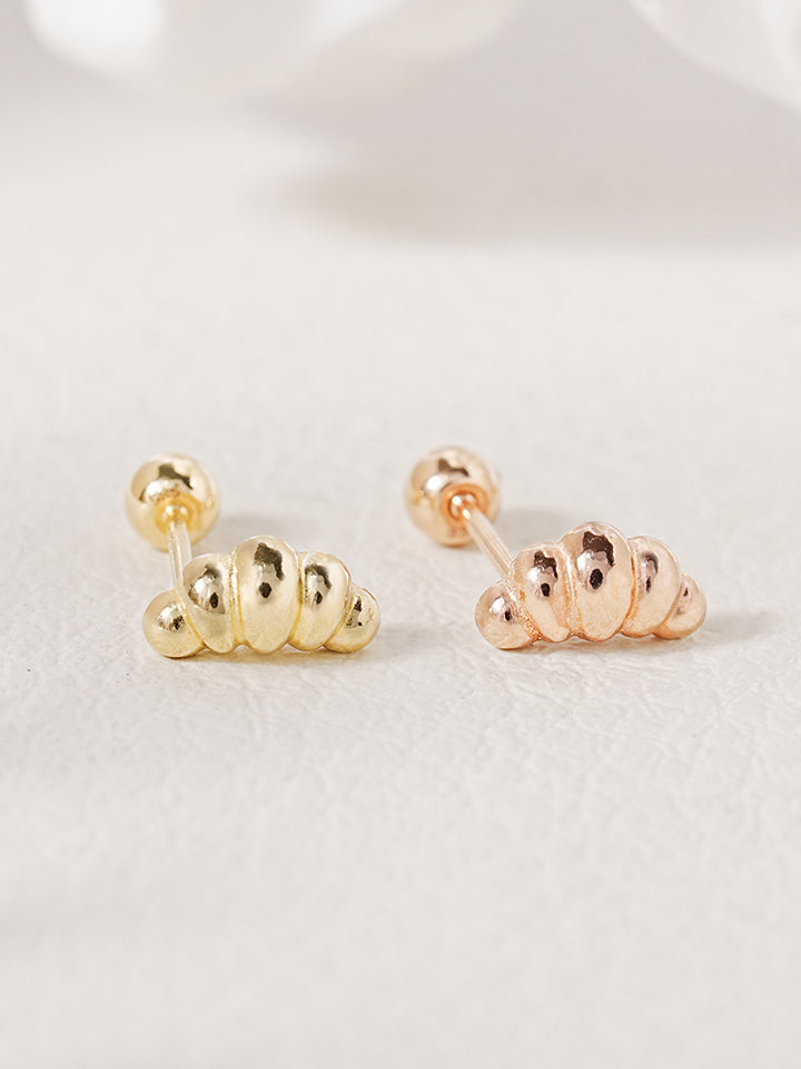 14K Solid Gold Lovely Volume Cartilage Earring 20G