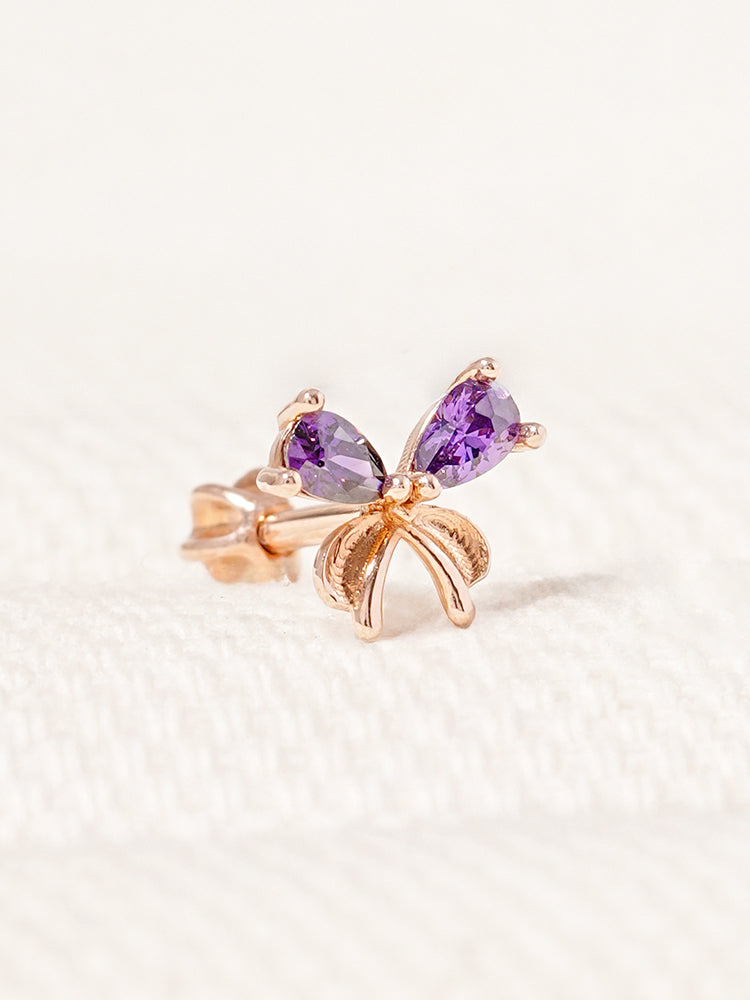 14K Gold Moonlight Ribbon Cartilage Earring 18G16G