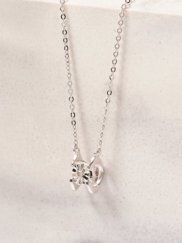 14K 18K Solid Gold Platinum Frame Diamond Necklace