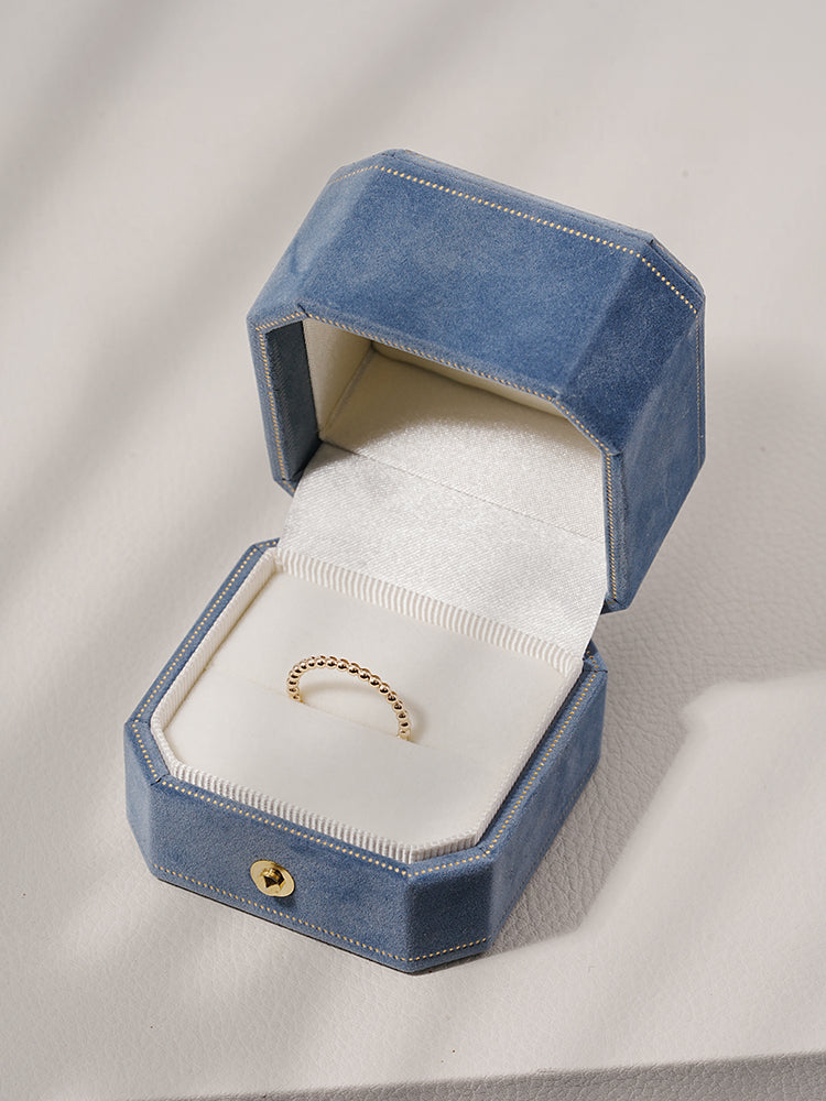 14K Solid Gold Layered Volume Bubble Ball Ring