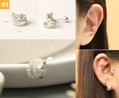 925 Silver Simple Daily cartilage earring 20g