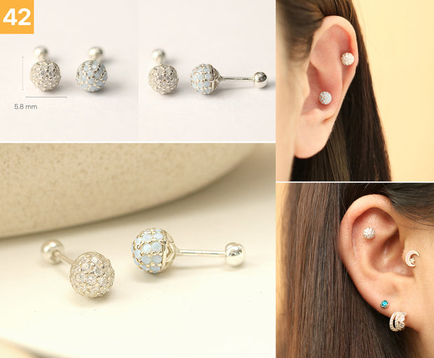 925 Silver Simple Daily cartilage earring 20g