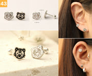 925 Silver Lovely cartilage earring 20g